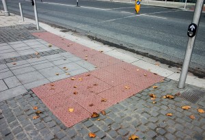 Accessibility in the built environment, a pedestrian crossing